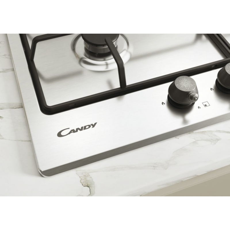 CANDY CHW6BR4WTX PIANO COTTURA DA INCASSO 60CM 4 FUOCHI A GAS COLORE INOX - PROMO
