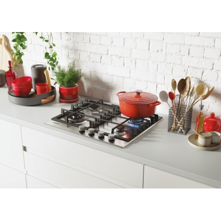 HOOVER HHG6BF4MX PIANO COTTURA DA INCASSO 60CM 4 FUOCHI GRIGLIE IN GHISA INOX - PROMO