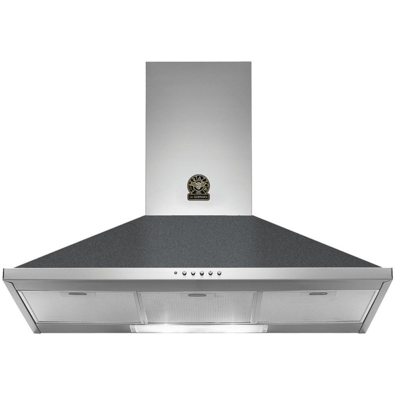 CAPPA A PARETE LA GERMANIA K90AMLNA 90 CM COLORE NERO E INOX ZERO SPESE PAYPAL