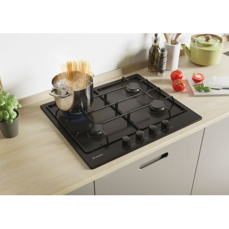 CANDY CHW6BRBB PIANO COTTURA DA INCASSO 60CM 4 FUOCHI A GAS COLORE NERO - PROMO