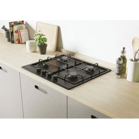 CANDY CHW6BRBB PIANO COTTURA DA INCASSO 60CM 4 FUOCHI A GAS COLORE NERO - PROMO