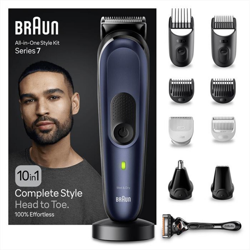 BRAUN MGK7421 SERIES 7 REGOLABARBA 10 IN 1 RICARICABILE PIU' RASOIO