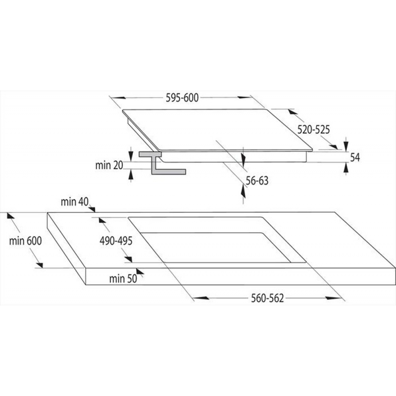 HISENSE I6433CB7 PIANO COTTURA A INDUZIONE 60CM...