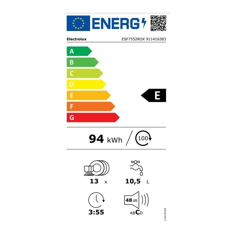 ELECTROLUX ESF7552ROX LAVASTOVIGLIE LIBERA INSTALLAZIONE 13 COPERTI MOTORE INVERTER COLORE INOX - PROMO
