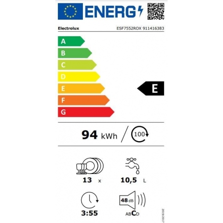 ELECTROLUX ESF7552ROX LAVASTOVIGLIE LIBERA INSTALLAZIONE 13 COPERTI MOTORE INVERTER COLORE INOX - PROMO