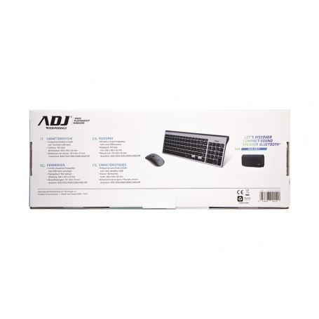 ADJ 520-00020 KW10 PLATINUM KIT TASTIERA+MOUSE WIRELESS RESISTENTE AGLI SCHIZZI D'ACQUA COLORE SILVER/NERO - PROMO ADJ 520-00020 KW10 PLATINUM KIT TASTIERA+MOUSE WIRELESS RESISTENTE AGLI SCHIZZI D'ACQUA COLORE SILVER/NERO - PROMO