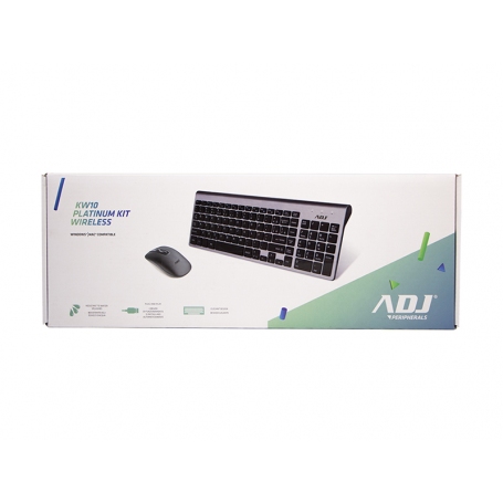 ADJ 520-00020 KW10 PLATINUM KIT TASTIERA+MOUSE WIRELESS RESISTENTE AGLI SCHIZZI D'ACQUA COLORE SILVER/NERO - PROMO ADJ 520-00020 KW10 PLATINUM KIT TASTIERA+MOUSE WIRELESS RESISTENTE AGLI SCHIZZI D'ACQUA COLORE SILVER/NERO - PROMO