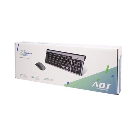 ADJ 520-00020 KW10 PLATINUM KIT TASTIERA+MOUSE WIRELESS RESISTENTE AGLI SCHIZZI D'ACQUA COLORE SILVER/NERO - PROMO ADJ 520-00020 KW10 PLATINUM KIT TASTIERA+MOUSE WIRELESS RESISTENTE AGLI SCHIZZI D'ACQUA COLORE SILVER/NERO - PROMO