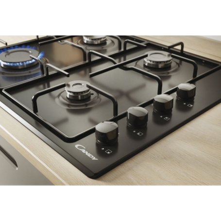 CANDY CHW6LBB PIANO COTTURA DA INCASSO 60CM 4 FUOCHI A GAS NERO