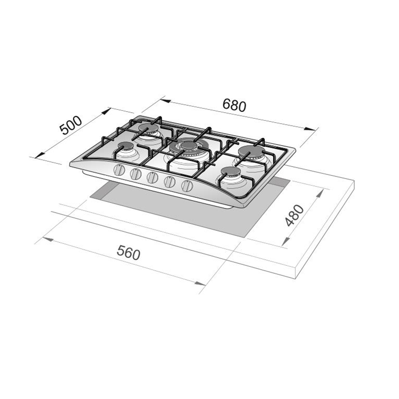 DE LONGHI AVF57PRO PIANO COTTURA DA INCASSO...