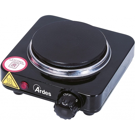 ARDES AR1F18 FORNELLO ELETTRICO PIASTRA IN GHISA 100MM POTENZA MAX 500W IDEALE PER CAMPER COLORE NERO - PROMO ARDES AR1F18 FORNELLO ELETTRICO PIASTRA IN GHISA 100MM POTENZA MAX 500W IDEALE PER CAMPER COLORE NERO - PROMO