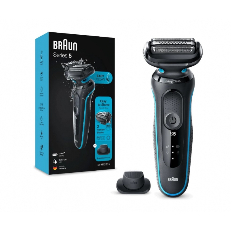 BRAUN SERIES 5 51-M1200S RASOIO ELETTRICO WET & DRY NERO - 51M1200S