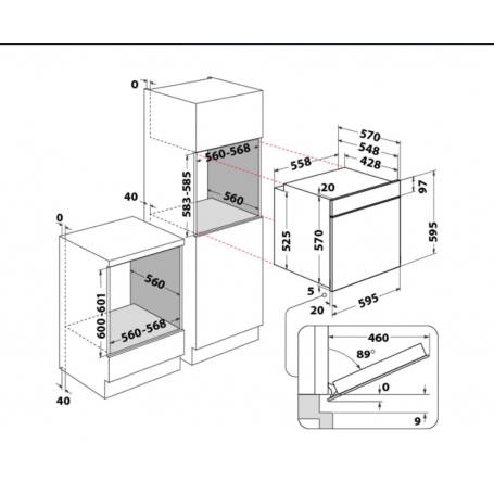 INDESIT IFW 5844 P IX FORNO DA INCASSO ELETTRICO VENTILATO 71LT CLASSE A+ INOX