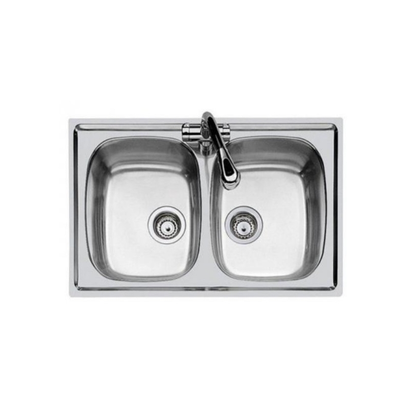 FOSTER PROMO CONTRACT S1000 1279560 LAVELLO DA INCASSO 80X50CM 2 VASCHE IN ACCIAIO INOX - PROMO