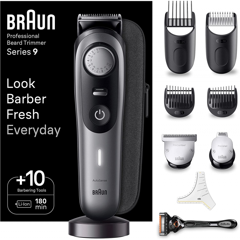 BRAUN BT9420 SERIES 9 REGOLABARBA 5 IN 1 RICARICABILE 40 LIVELLI DI TAGLIO