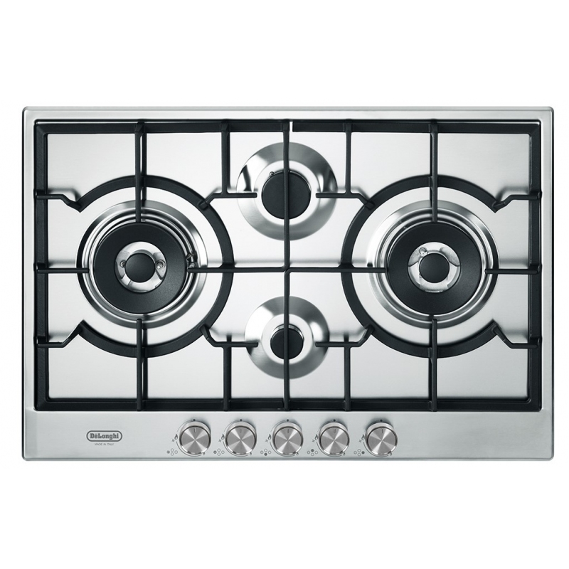 DE LONGHI NSL475X PIANO COTTURA DA INCASSO 75CM 5 FUOCHI A GAS INOX - PROMO