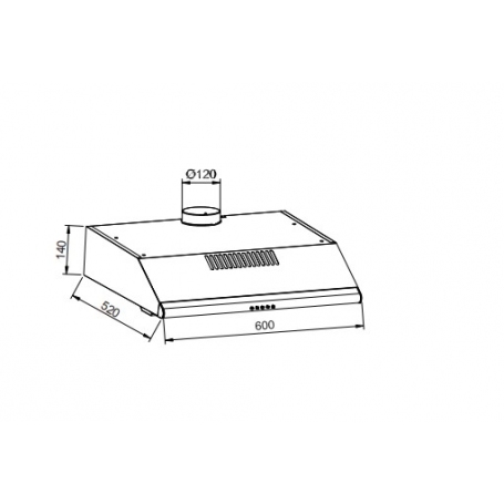 GLEM GAS GHC631WH CAPPA SOTTOPENSILE ASPIRANTE 60CM COLORE BIANCA