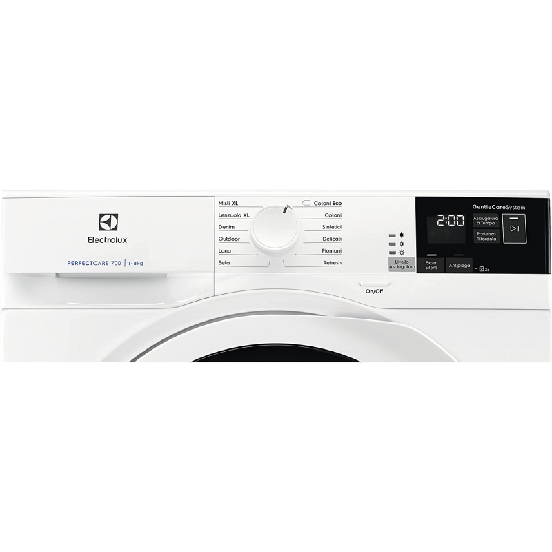 ELECTROLUX EW7HA482 ASCIUGATRICE A POMPA DI CALORE 8 KG PERFECT CARE 700 INVERTER CLASSE A++ - PROMO