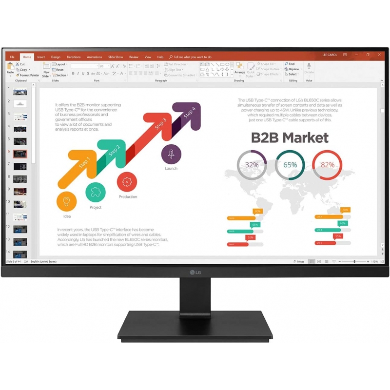 LG 24BL650C-B MONITOR LED 24'' DA UFFICIO REGOLABILE IN ALTEZZA FULL HD COLORE NERO - PROMO