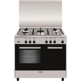 GLEM CUCINA A GAS AR965GI 5 FUORCHI A Gas FORNO A GAS CLASSE A - 90x60 - COLORE INOX SERIE ALPHA