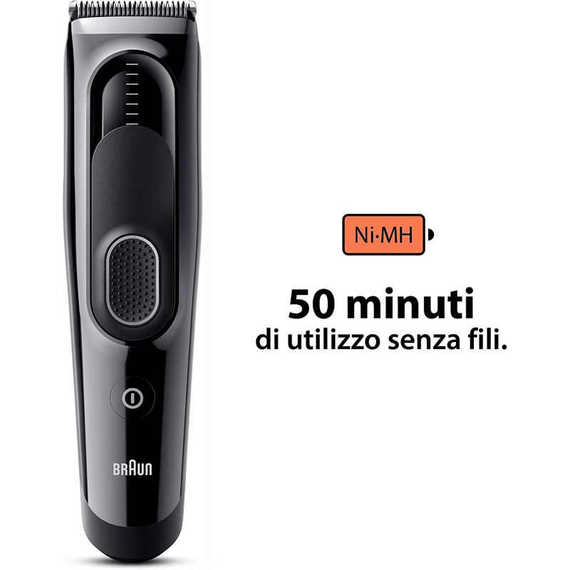 BRAUN HC5310 TAGLIA CAPELLI RICARICABILE E...