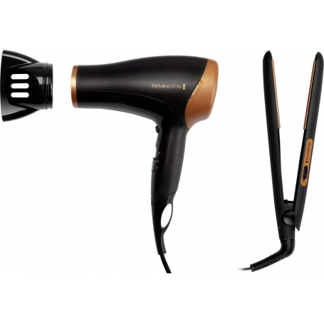 REMINGTON 3 HAIRCARE GIFT PACK ASCIUGACAPELLI 2000 W E PIASTRA IN CERAMICA - D3012GP
