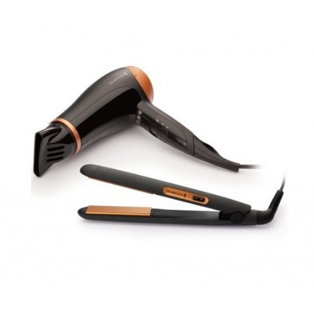 REMINGTON 3 HAIRCARE GIFT PACK ASCIUGACAPELLI 2000 W E PIASTRA IN CERAMICA - D3012GP