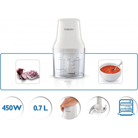 PHILIPS HR1393 TRITATUTTO 450W CAPIENZA 0.7LT BIANCO