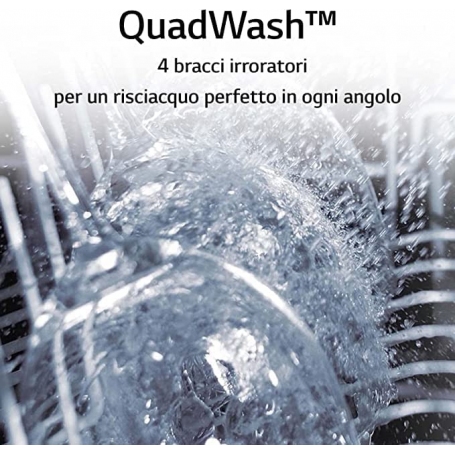 LG DF455HSS LAVASTOVIGLIE LIBERA INSTALLAZIONE 14 COPERTI QUADWASH WIFI CLASSE C