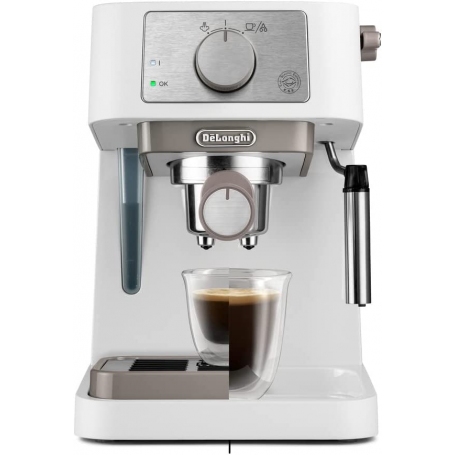 DE LONGHI EC260.W MACCHINA DA CAFFE' ESPRESSO PER CIALDE O MACINATO 1100W SERBATOIO 1LT BIANCA