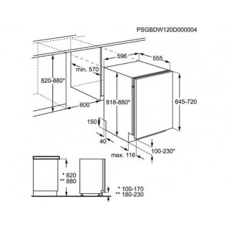 ELECTROLUX ESL5315LO LAVASTOVIGLIE DA INCASSO A SCOMPARSA TOTALE 13 COPERTI CLASSE E - PROMO