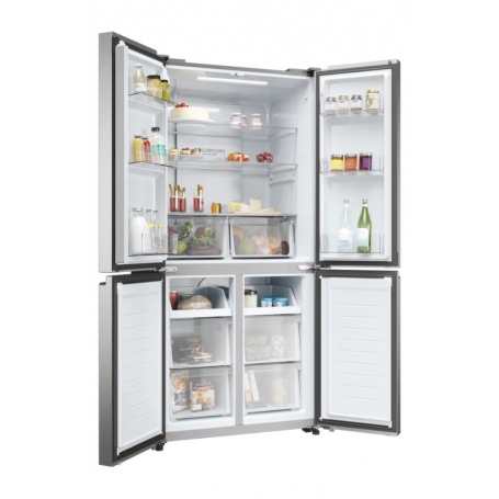 HAIER HCR3818ENMM FRIGORIFERO 4 PORTE CUBE 3 467LT NO FROST CLASSE E INOX