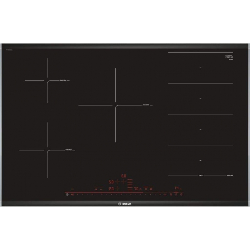 BOSCH PXV875DC1E PIANO COTTURA A INDUZIONE 80CM SISTEMA FLEX INDUCTION POWERBOOST COLORE NERO - PROMO