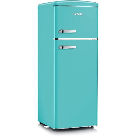 SEVERIN RKG 8934 FRIGORIFERO DOPPIA PORTA LINEA RETRO' 208 LT CLASSE E COLORE TURCHESE - PROMO