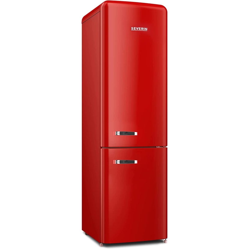 SEVERIN RKG 8927 FRIGORIFERO COMBINATO LINEA RETRO' 250 LT CLASSE E COLORE ROSSO - PROMO