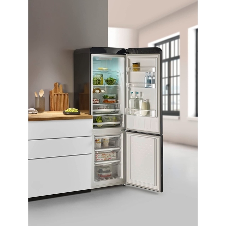 SEVERIN RKG 8928 FRIGORIFERO COMBINATO LINEA RETRO' 250 LT CLASSE E COLORE NERO - PROMO