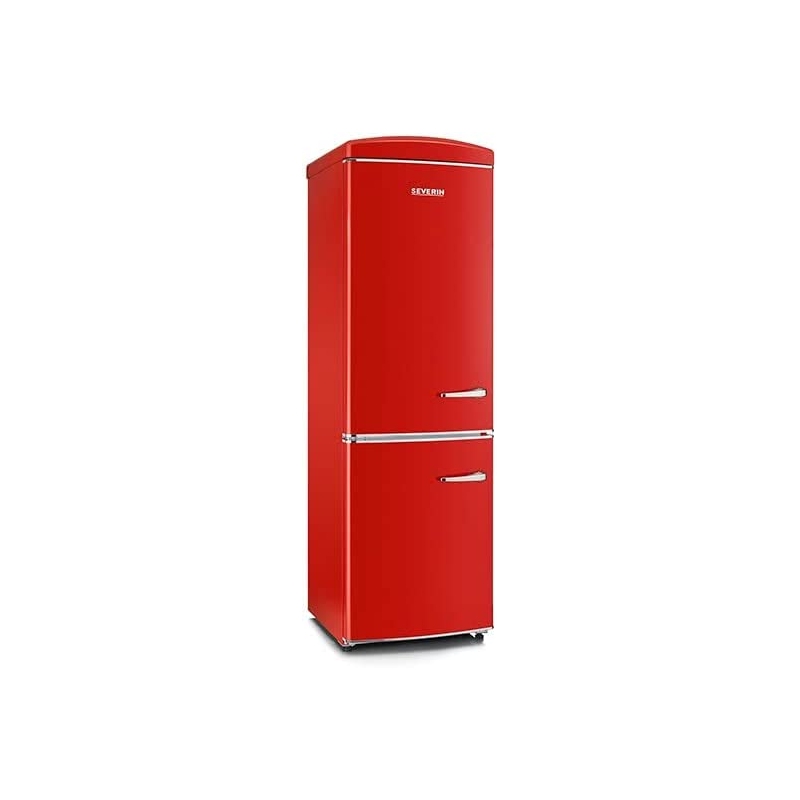 SEVERIN RKG 8887 FRIGORIFERO COMBINATO LINEA RETRO' 315 LT CLASSE E COLORE ROSSO - PROMO
