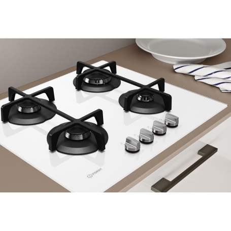 INDESIT ING 61T/WH PANO COTTURA DA INCASSO 60CM 4 FUOCHI GRIGLIE IN GHISA COLORE BIANCO - PROMO