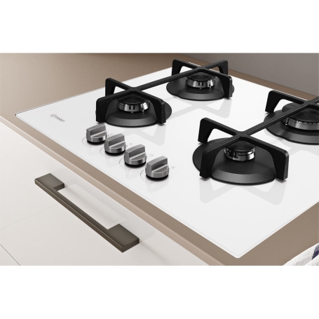 INDESIT ING 61T/WH PANO COTTURA DA INCASSO 60CM 4 FUOCHI GRIGLIE IN GHISA COLORE BIANCO - PROMO