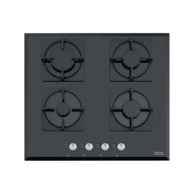 FRANKE FHNS 604 4G BK C - 106.0489.940 PIANO COTTURA DA INCASSO 60CM 4 FUOCHI A GAS COLORE NERO