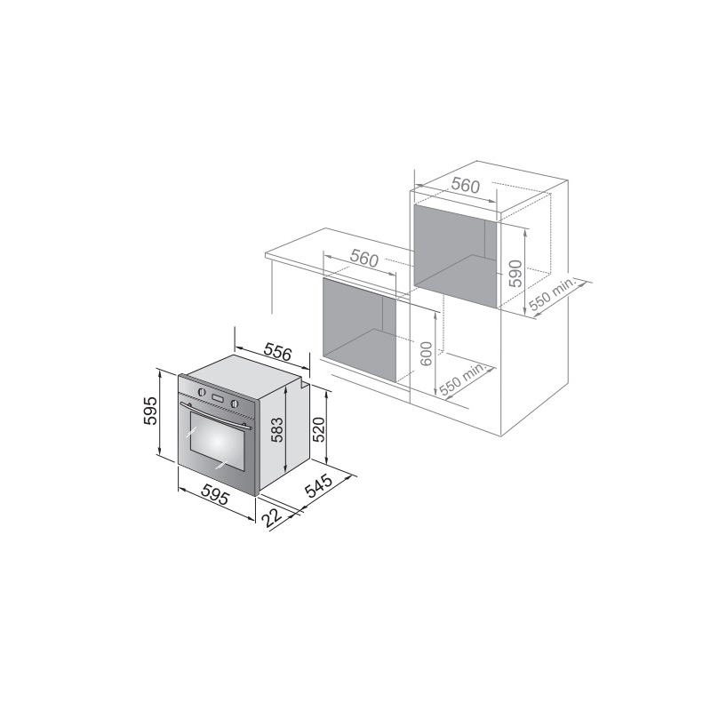 DE LONGHI FM6SL FORNO DA INCASSO ELETTRICO...