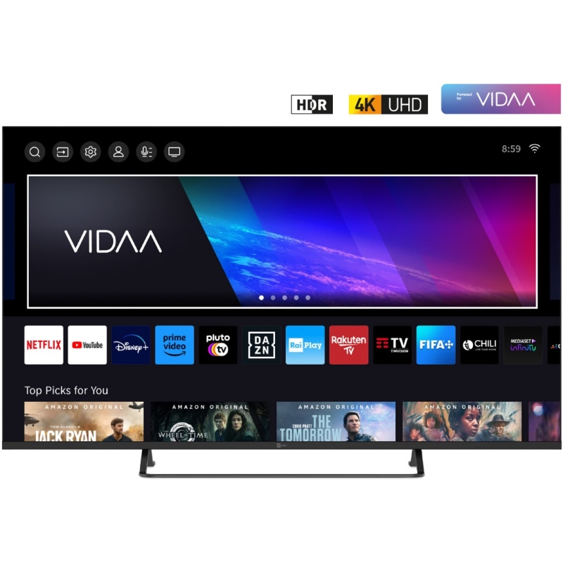 TELESYSTEM 50FL4KSMV13 TV LED 50" 4K UHD SMART TV FULL INTERNET TV WIFI + ETH DVB T2/S2 3X HDMI - 28000244