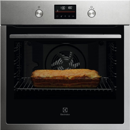 ELECTROLUX KOFFP46TX FORNO DA INCASSO ELETTRICO VENTILATO MULTIFUNZIONE 72LT SURROUNDCOOK PIROLITICO INOX CLASSE A+