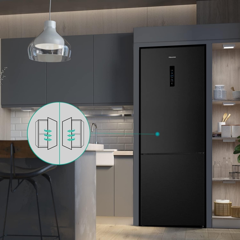 HISENSE RB645N4BFE FRIGORIFERO COMBINATO 495LT NO FROST CLASSE E NERO