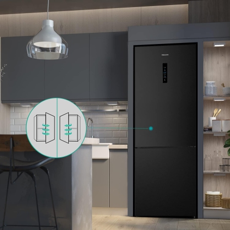 HISENSE RB645N4BFE FRIGORIFERO COMBINATO 495LT NO FROST CLASSE E NERO