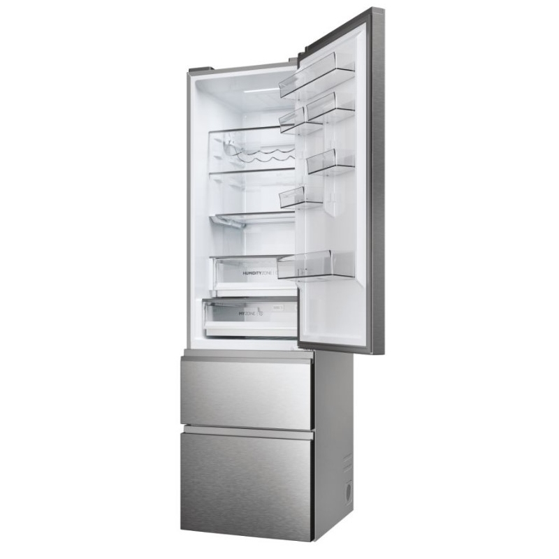 HAIER HTW5620DNMG FRIGORIFERO 3 PORTE NO FROST 414LT WIFI CLASSE D COLORE ARGENTO
