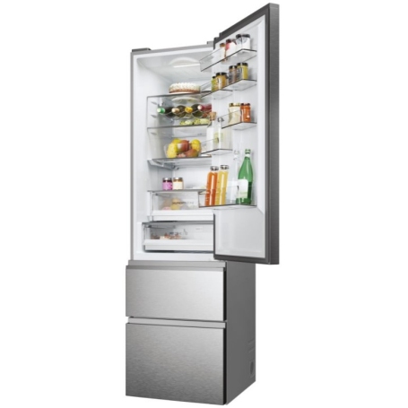 HAIER HTW5620DNMG FRIGORIFERO 3 PORTE NO FROST 414LT WIFI CLASSE D COLORE ARGENTO