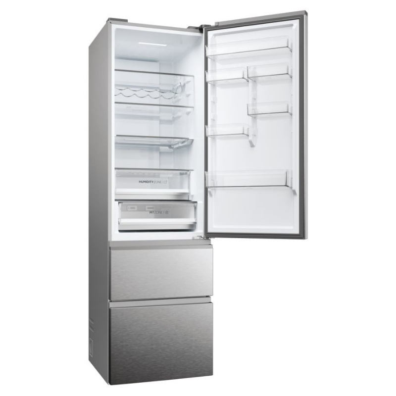 HAIER HTW5620DNMG FRIGORIFERO 3 PORTE NO FROST 414LT WIFI CLASSE D COLORE ARGENTO