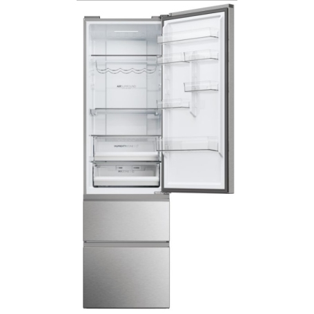 HAIER HTW5620DNMG FRIGORIFERO 3 PORTE NO FROST 414LT WIFI CLASSE D COLORE ARGENTO
