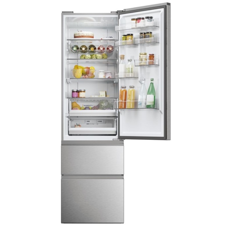 HAIER HTW5620DNMG FRIGORIFERO 3 PORTE NO FROST 414LT WIFI CLASSE D COLORE ARGENTO